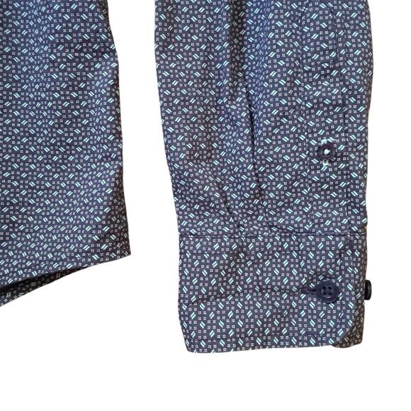 Cinch Boys’ Blue Print Button Down Long Sleeve Shirt Western Size XXL 16-18 - Picture 4 of 10